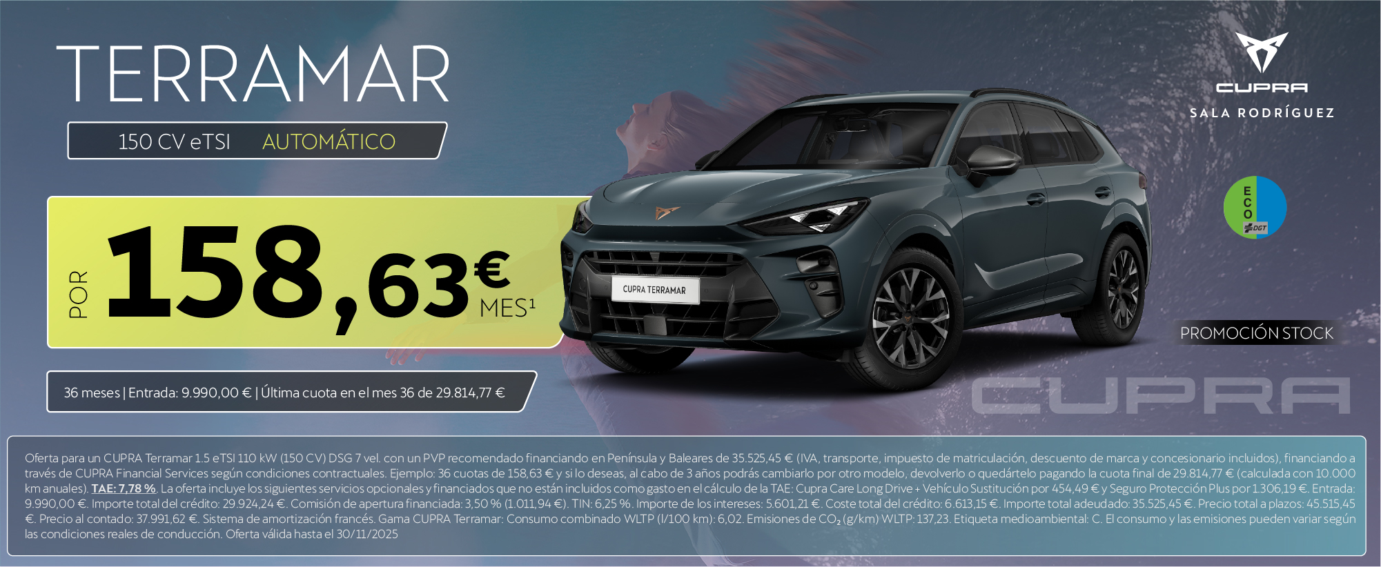 NUEVO CUPRA Terramar eTSI Automático por sólo 159€/mes*